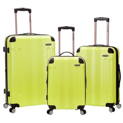 Rockland London Hardside Spinner Wheel Luggage Green 28-24-20-Inch