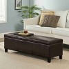 CAVINAS Rectangular PU Leather Storage Ottoman Bench,Upholstered Ottoman with Stitched Details for Living Room,Bedroom - 2 of 4