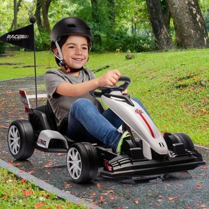 Ride On Go Kart for Kids, 24V 7Ah Battery Two 200W Motors, 7.5MPH Fast Drifting Circling Car, Stretchable Length Electric Ride Toy - 1 of 4