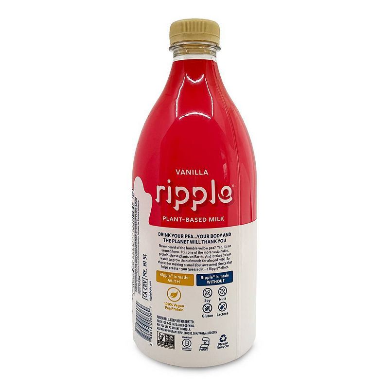 Ripple Dairy-Free Vanilla Milk - 48 fl oz, 4 of 7