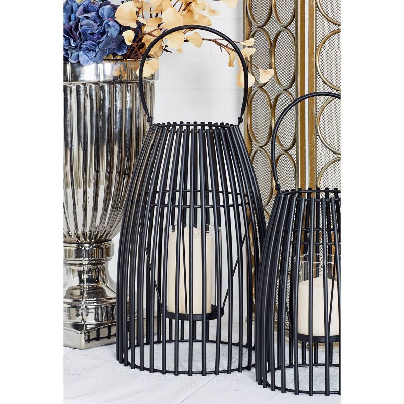 Modern Iron/Glass Decorative Caged Candle Holder - Olivia & May, 2 of 8