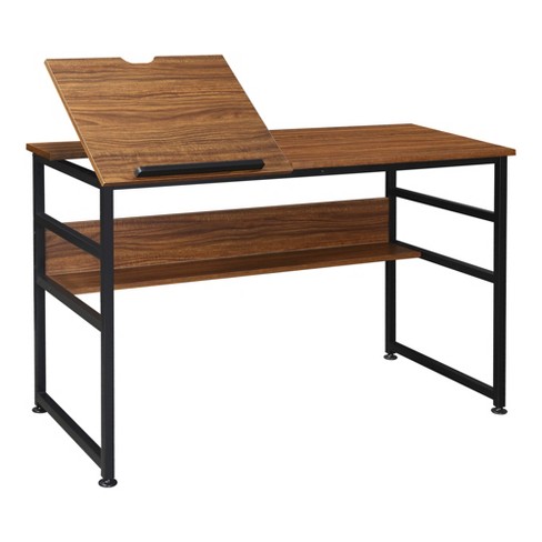 Wooden Drafting Table Drawing Board Computer Desk And Storage