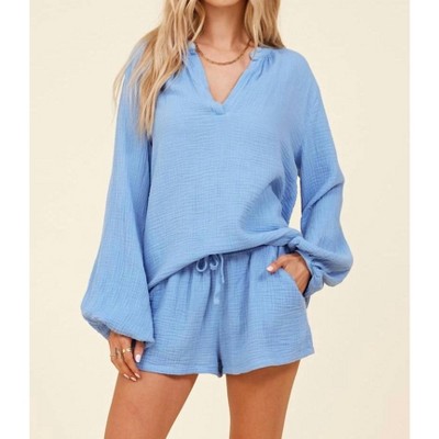 Women's SANTA FE GAUZE LONG SLEEVE TOP - LAmade