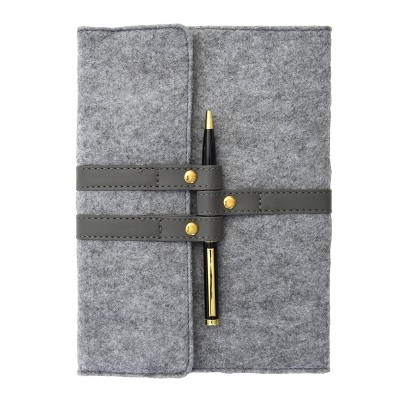 Fabric Snap Closure Lined Journal Gray - Gartner Studios_2