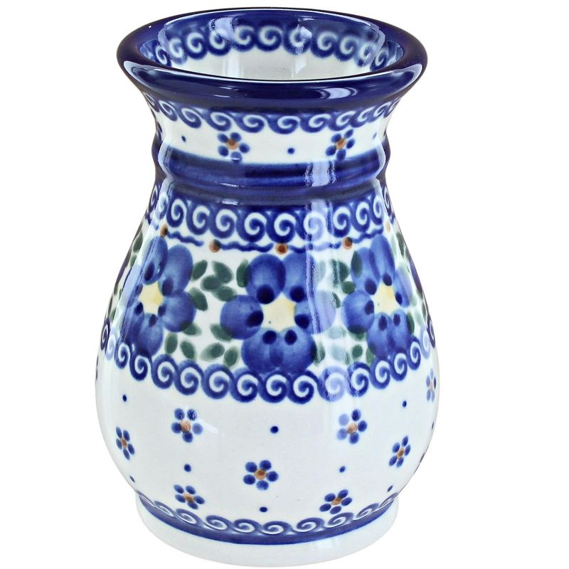 Blue Rose Polish Pottery 216 Vena Small Vase, 1 of 2