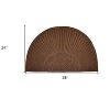 HomeRoots 24" X 36" Brown Synthetic Fiber Abstract Outdoor Semi Circle Door Mat - 3 of 4