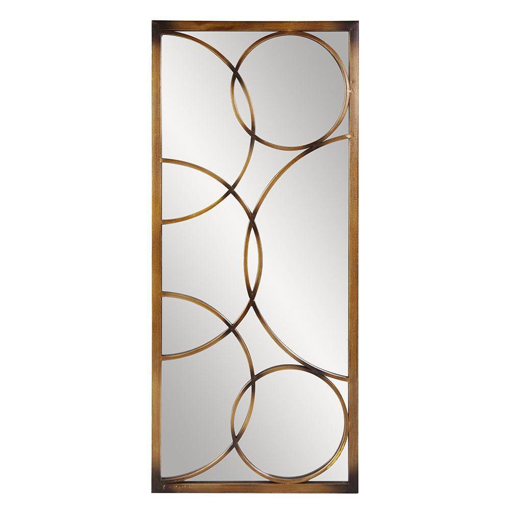 Photos - Wall Mirror Rectangle Brittany Decorative  Brown - Howard Elliott