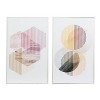 Canvas Geometric Handmade Framed Wood Wall Art: Novogratz, Set of 2, Modern Decor - 2 of 4