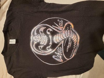 Men's Cobra Kai Metal Snake Logo T-shirt - Black - Medium : Target