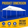 SereneLife 10x30 Ft Folding Tent - Waterproof, UV Protection, Easy Setup, White - 2 of 4