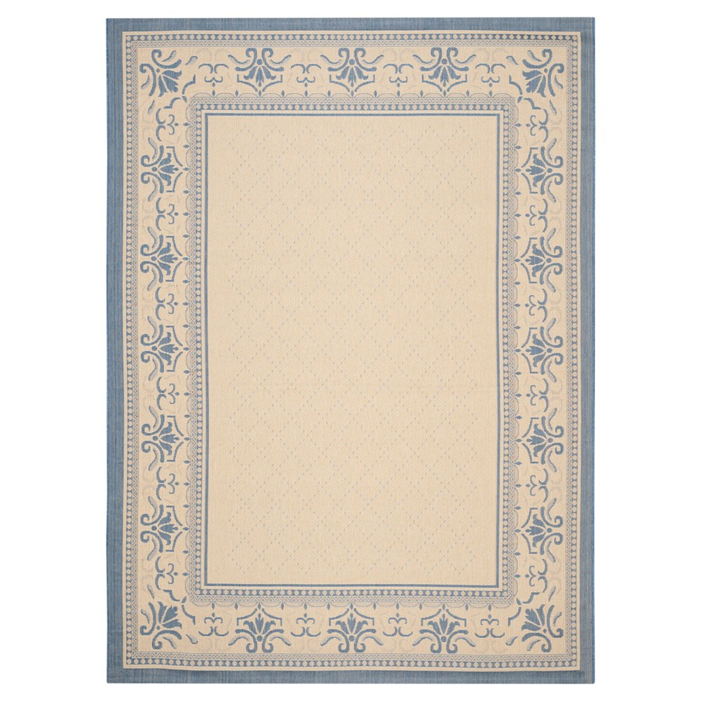 9'X12' Alicante Outdoor Rug Natural/Blue - Safavieh