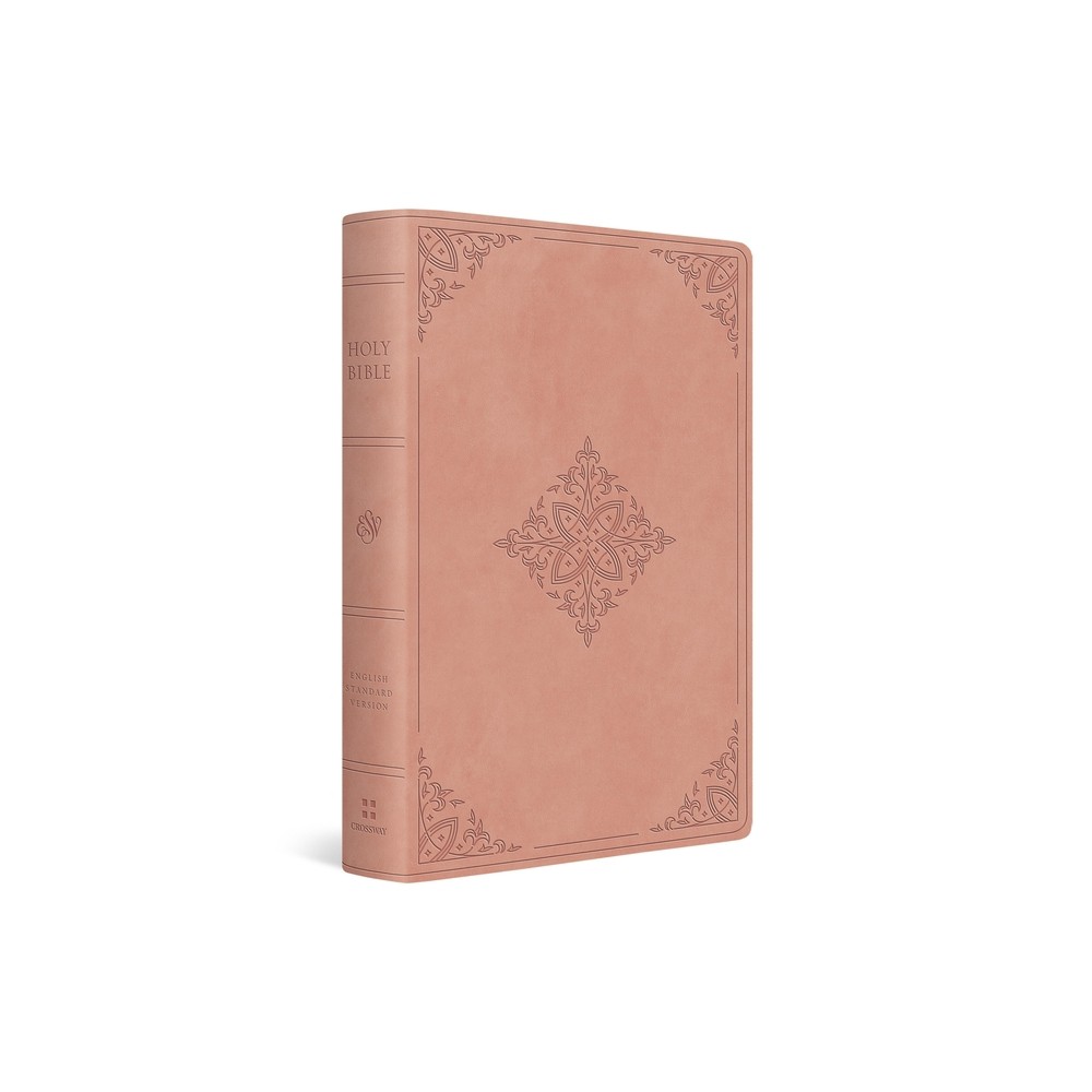 ESV Giant Print Value Thinline Bible (Trutone, Blush Rose, Fleur-De-Lis Design) - by Esv Bibles (Leather Bound)