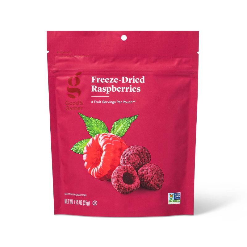 Freeze Dried Raspberries - 1.25oz - Good & Gather&#8482;, 1 of 5