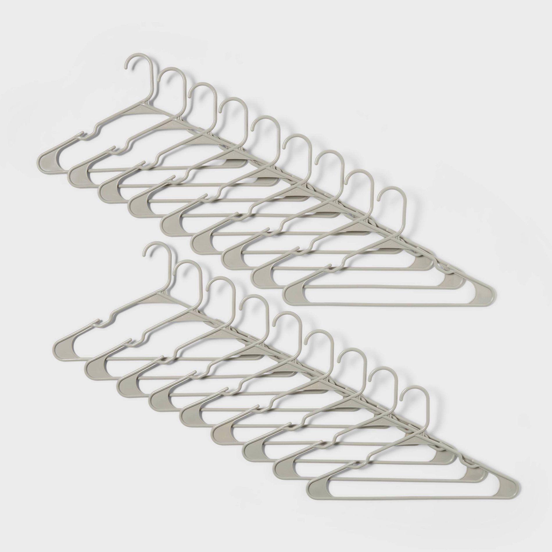 18pk Plastic Hangers Gray - Brightroom™
