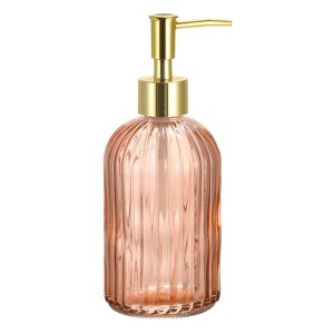 Unique Bargains Class Dish Soap Dispenser with Golden Pump for Bathroom Kitchen - 1 of 4