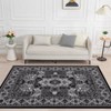 Modern Geometric Trellis Washable Area Rug - Non-Slip Low-Pile Indoor Carpet for Living Room, Bedroom, Dining Room & Office - 3 of 4