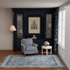 5x7ft Vintage Floral Washable Area Rug, Non-Slip Low Pile Polyester Carpet for Living Room & Bedroom - 4 of 4