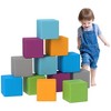 Yinvani 12 Piece Soft Play Blocks Soft Foam Toy Building and Stacking Blocks Compliant Learning Toys for Toddler Baby Kids Preschool - 2 of 4