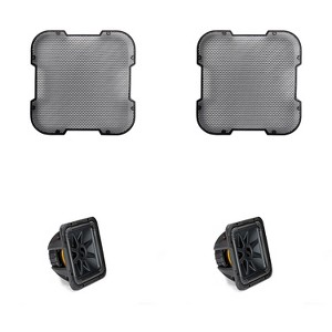 Kicker (2) L7S124 L7S 12" Subwoofer, Dual Voice Coil, 4-Ohm & 52GL712 Grill Bundle - 1 of 4