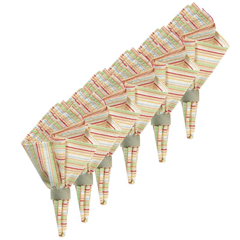 C&F Home Multi Color Striped Cotton Napkin Set of 6, 2 of 4