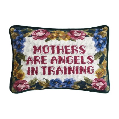C&F Home 6.5" x 9" Mothers And Angels In Training Needlepoint Small Petite Throw Pillow