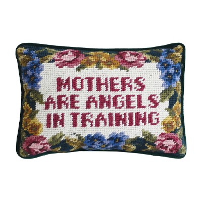 C&F Home 6.5" x 9" Mothers And Angels Needlepoint Petite Throw Pillow