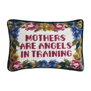 C&F Home 6.5" x 9" Mothers And Angels In Training Needlepoint Small Petite Throw Pillow - 1 of 4
