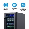 Newair 15" Built-in 96 Can Beverage Fridge in Black Stainless Steel, Adjustable Shelves, Compact Drinks Cooler, Bar Refrigerator - 2 of 4