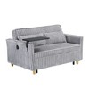 CAVINAS Corduroy Sofa with Pull-Out Bed, Sofa Bed with Movable Tabletop and Usb Ports, for Living Room and Bedroom - 4 of 4