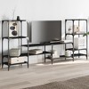 vidaXL TV Stand Black 81.3 in.x11.2 in.x37.4 in. Engineered Wood - 3 of 4