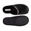 Jessica Simpson Women's Indoor/Outdoor Plush Bejeweled Slip-On Scuff Slippers - 3 of 4