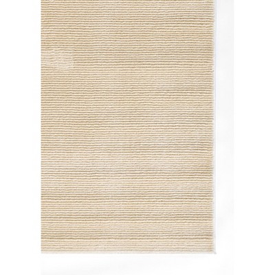 Ivory Rectangular Stain-Resistant Synthetic Area Rug 7'10" x 10'