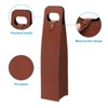 Unique Bargains Foldable Reusable Leather Wine Gift Bag for Picnic Party 2 Pcs - 3 of 3