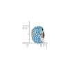 Black Bow Jewelry Sterling Silver with Light Blue Crystals March Birthstone Bead Charm - 2 of 3