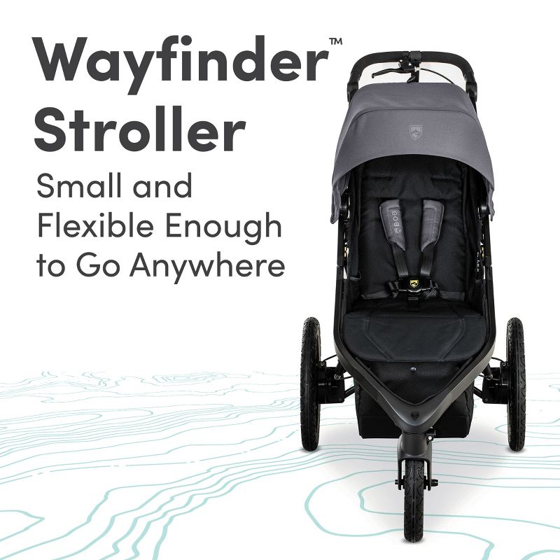 BOB Gear Wayfinder Jogging Stroller with Dual Suspension and Air-Filled Tyres, 3 of 9