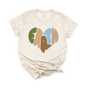 Simply Sage Market Women's Earth Heart Short Sleeve Graphic Tee - 1 of 2