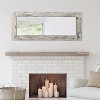 PexFix 24 in. W x 58 in. H Farmhouse Rectangular Solid Wood Framed Full Length Leaning Mirror in Weathered White - 4 of 4