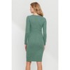 Hello Miz Women's Long Sleeve Bodycon Maternity Nursing Dress - 3 of 4