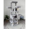 Okak 68IN Multi-Level Cat Tower with Hammocks, Cat Tree with Hanging Basket, Cat Cave and Scratching Posts, Cat Tree Tower for Indoor Cats - 3 of 4