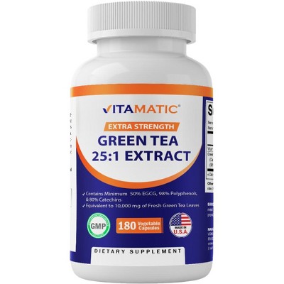 Green Tea Extract with Vitamin C - 180 Veg Capsules