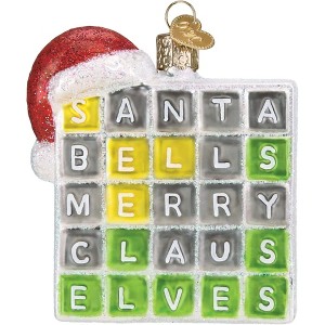 Old World Christmas Blown Glass Christmas Ornaments, Merry Words - 1 of 4