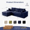 MAXYOYO L-Shaped Sectional Sofa with Convertible Ottoman, Cloud Boneless Modular Couch - 2 of 4