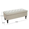 Modern Upholstered Storage Ottoman Bench with Tufted Top and Hidden Compartment for Bedroom or Entryway -3irtyhousy - 4 of 4