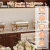 2 Pack 9.5QT Stainless Steel Chafing Dish Buffet Set w/Lid Holder, Spoon, Tweezers - for Catering, Parties, Weddings - 4 of 4