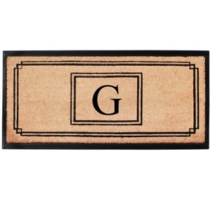 A1HC Natural Coir Monogrammed Heavy Duty Entrance Door Mat 24X48, Anti-Shed Treated Durable Doormat - 1 of 4