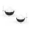Fleming Supply Decorative Stone Ceramic Natural Water Humidifiers for Bedrooms and Baby Nurseries – Set of 2, Black and Tan - 3 of 4