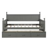 PAGED Twin Size Daybed Modern Sofa Bed Wooden Bed Frame with 3 Drawers and Backrest for Living Room - 4 of 4