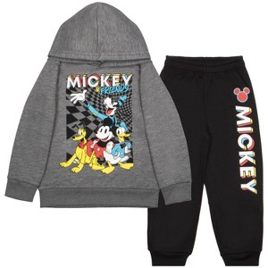 Disney Mickey & Friends Boys Pullover Hoodie & Pants, 2-Piece Outfit Set - Gray, 8 - 1 of 2