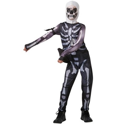 fortnite kids skull trooper cosplay jumpsuit costume for halloween