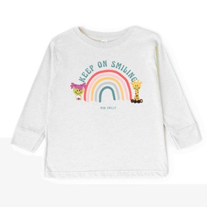 The Juniper Shop Mini Smiley Keep On Smiling Rainbow Toddler Long Sleeve Tee - 1 of 4